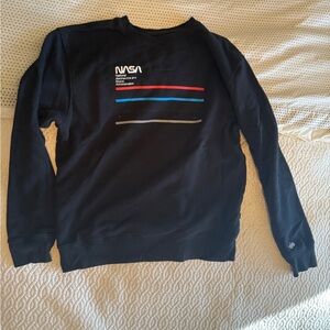 NASA Black Sweatshirt by Alpha Industries